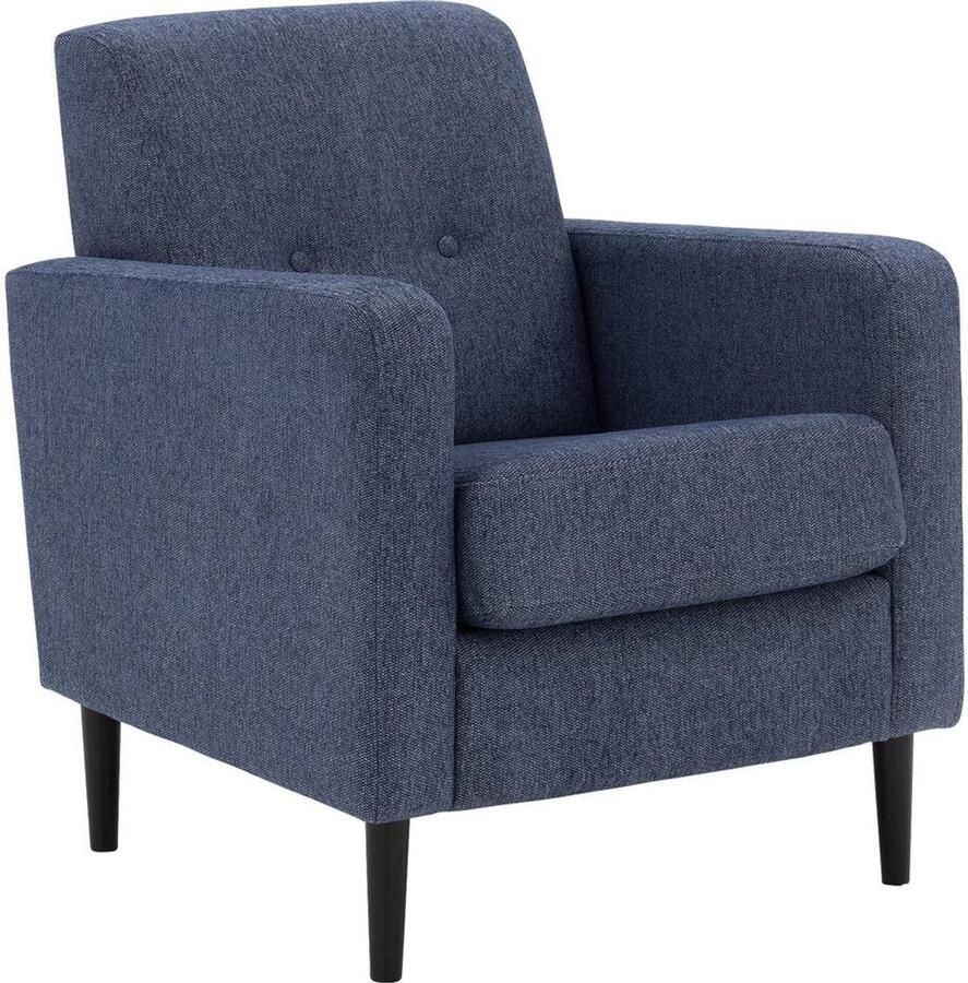Goossens Fauteuil Hipp Stof Blauw