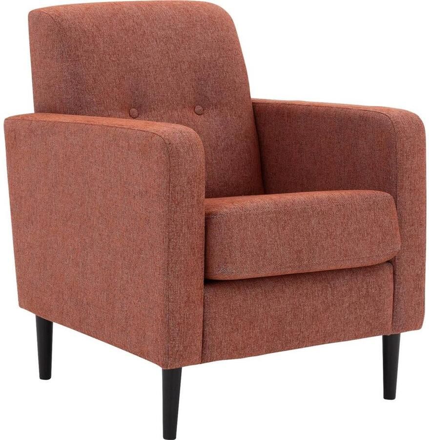 Goossens Fauteuil Hipp Stof Oranje