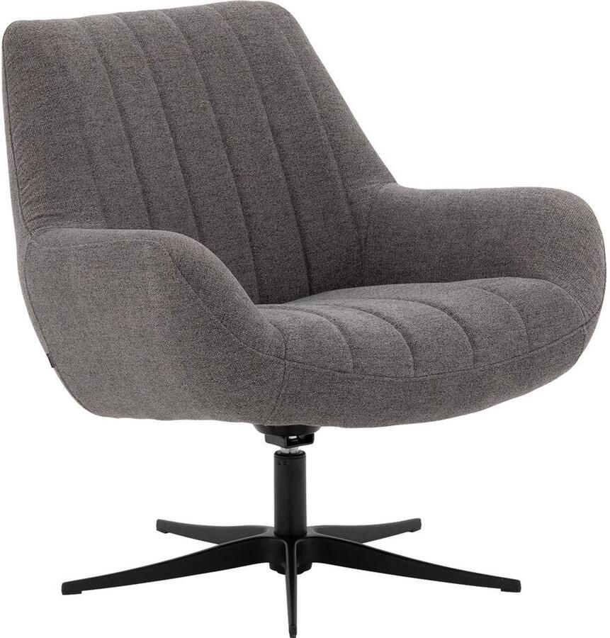 Goossens Fauteuil Kamille Stof Grijs