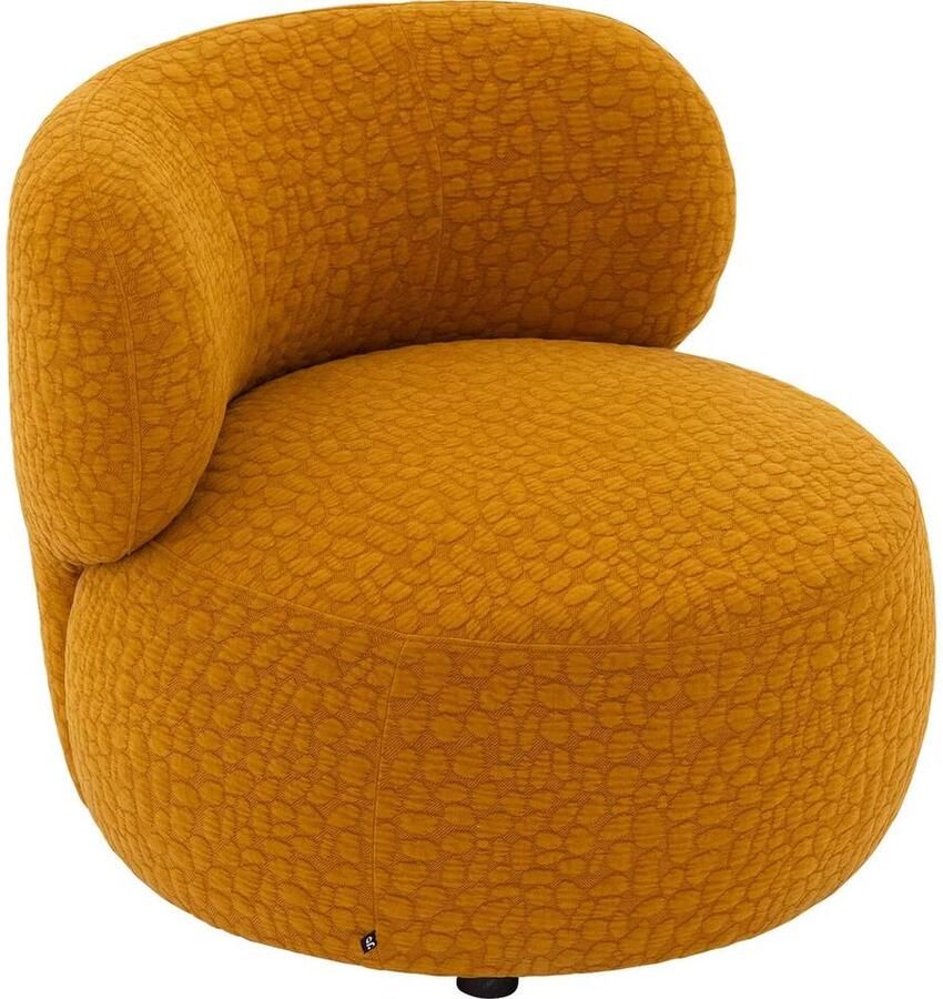 Goossens Fauteuil Leo Stof Oranje