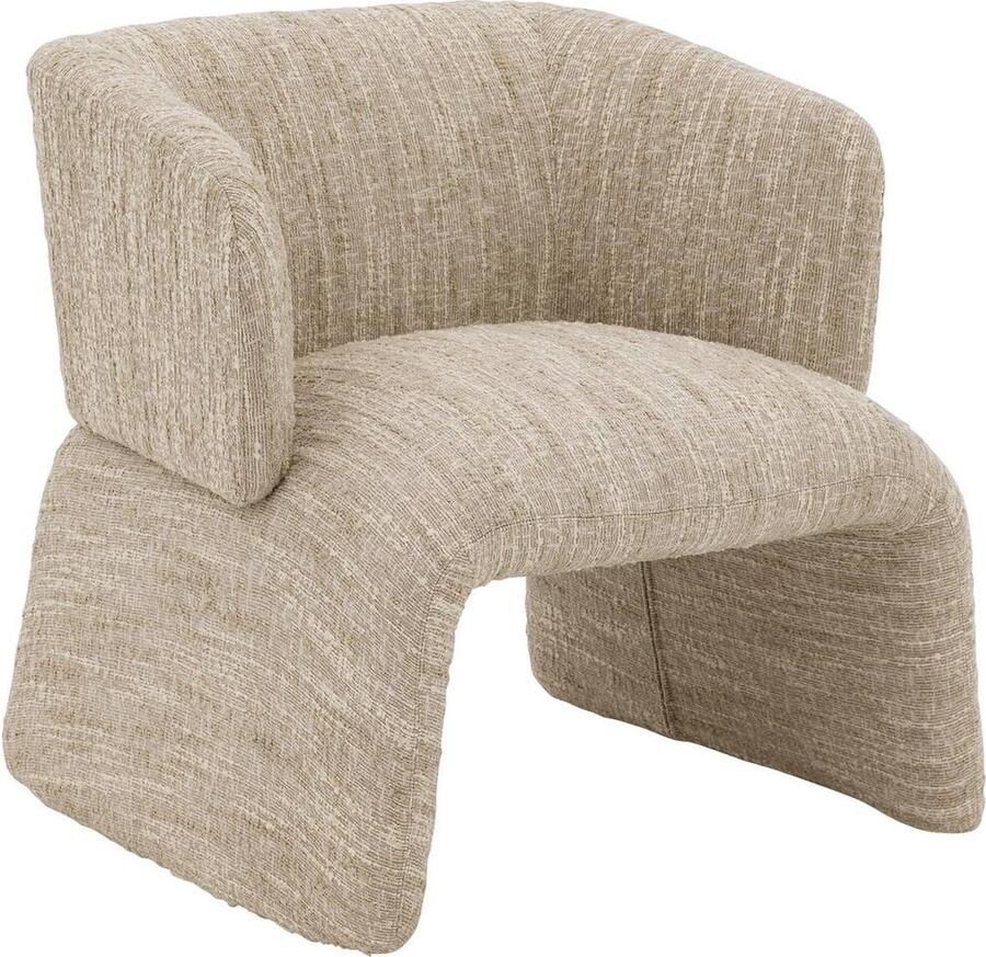 Goossens Fauteuil Mayflower Stof Wit