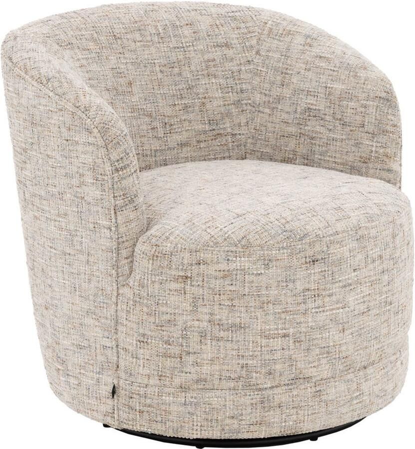 Goossens Fauteuil Milk Stof Wit