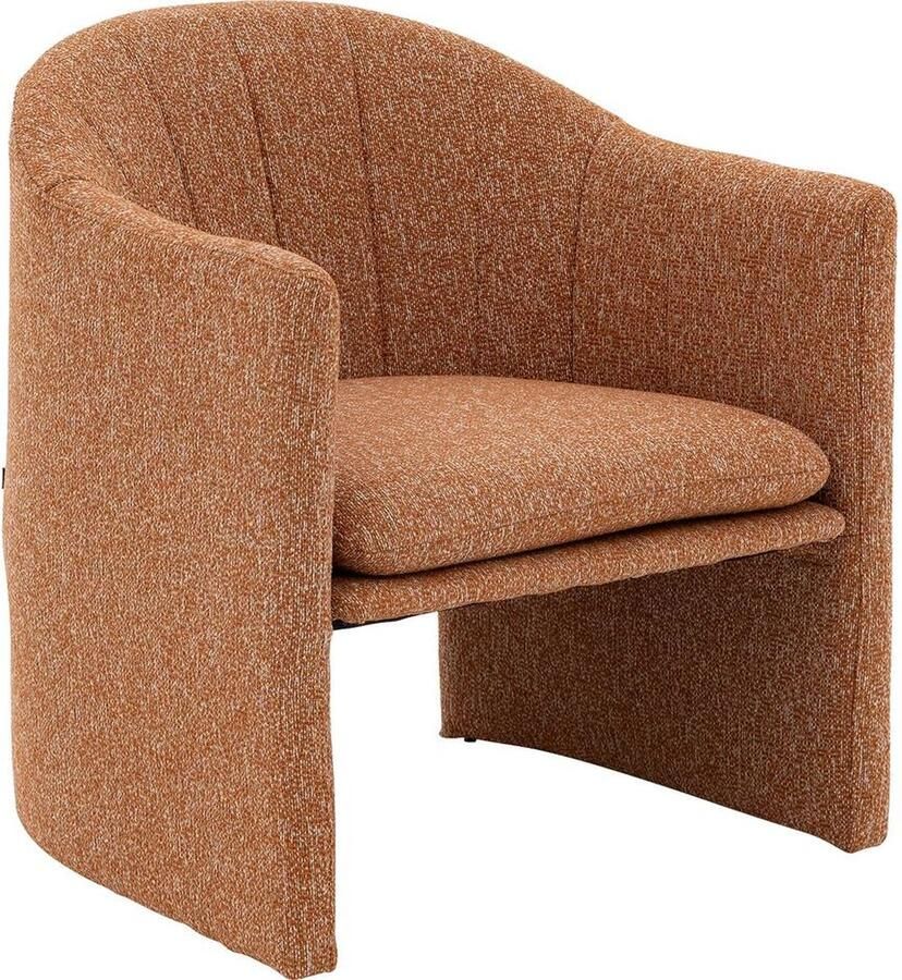 Goossens Basic Goossens Fauteuil Niek Stof Oranje