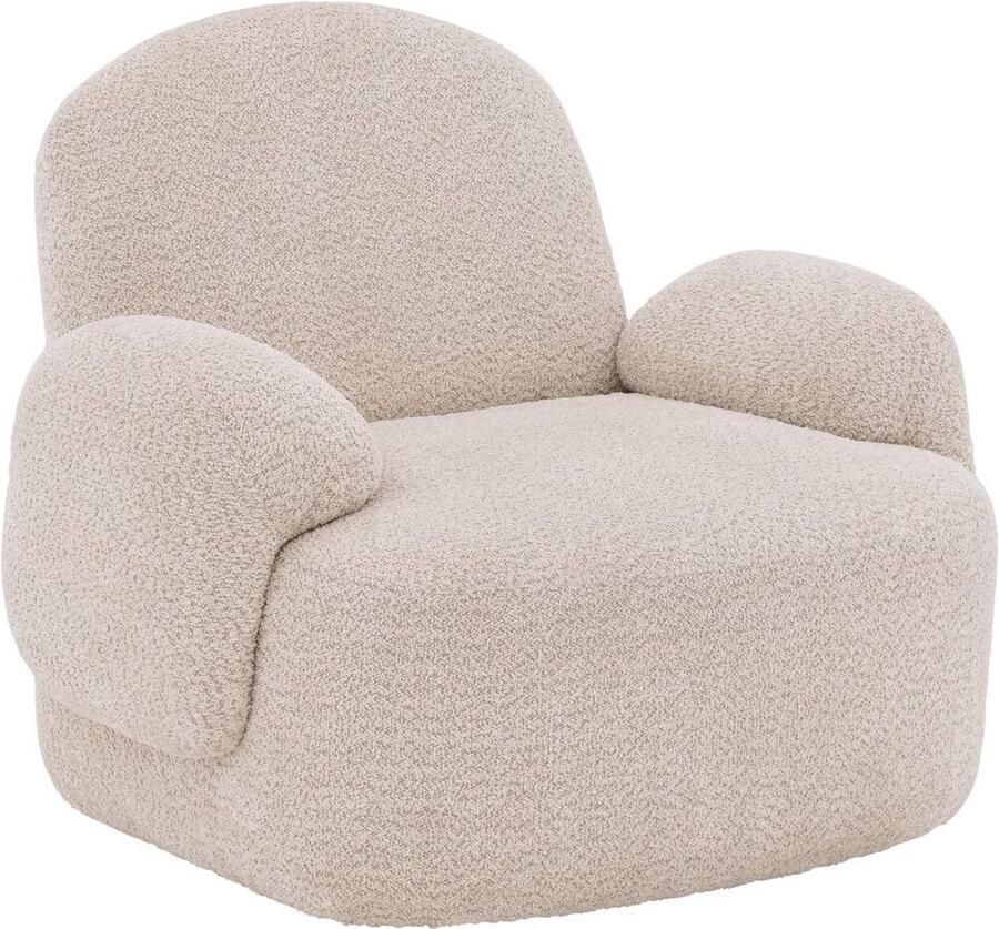 Goossens Fauteuil Nomi Stof Wit