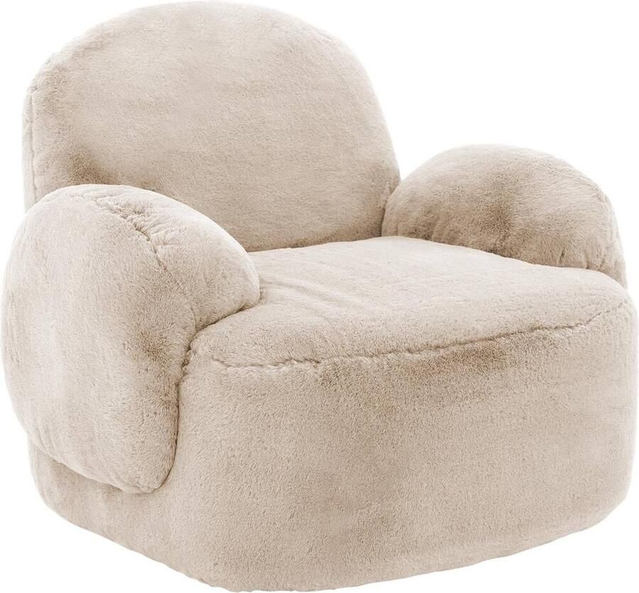 Goossens Fauteuil Nomi Teddy Stof Bruin
