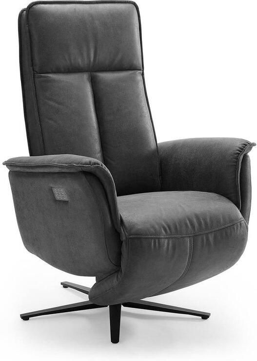 Goossens Fauteuil Odyssey Met Armleuning Leer Bruin