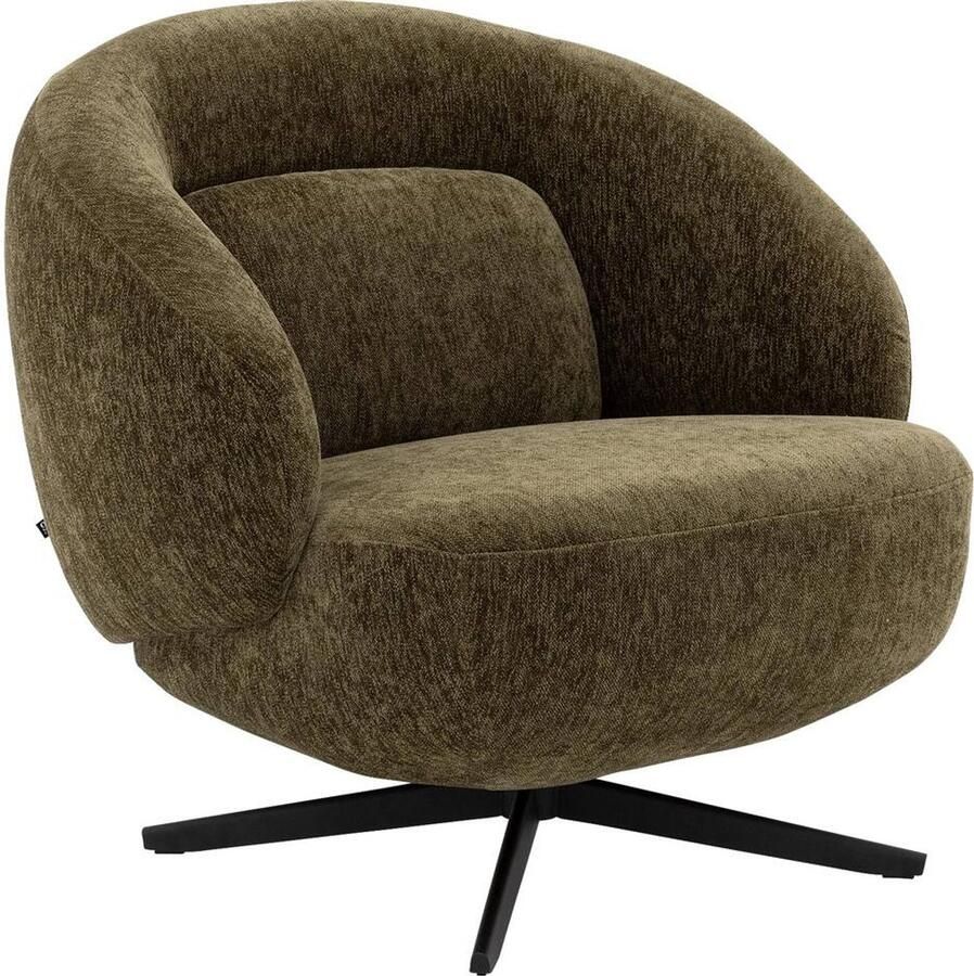 Goossens Fauteuil Saar Stof Groen