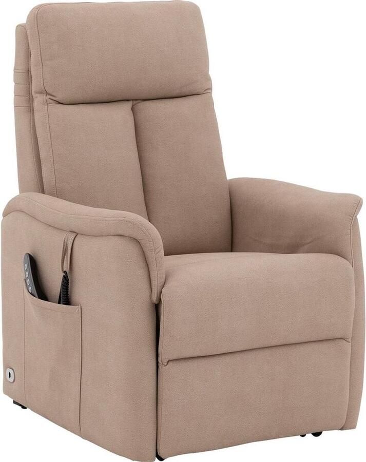 Goossens Fauteuil Troyes Met Armleuning Kunstleer Bruin