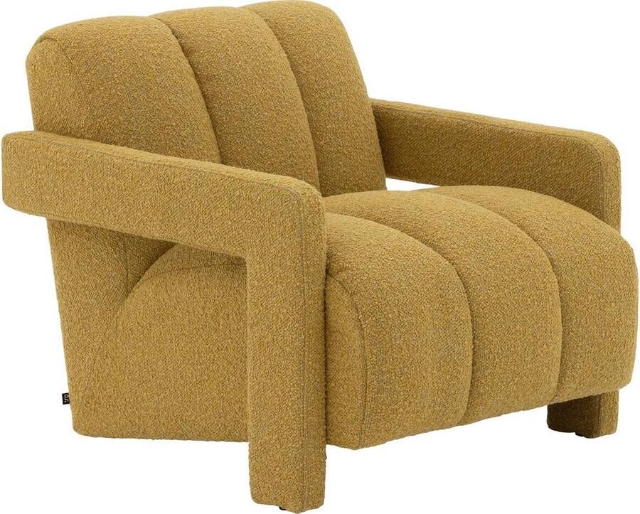 Goossens Fauteuil You Stof Geel