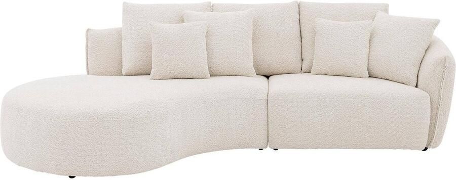 Goossens Fay Hoekbank Stof Wit 294 x 85 x 164 cm Links