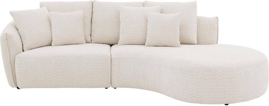 Goossens Fay Hoekbank Stof Wit 295 x 85 x 207 cm - Foto 2