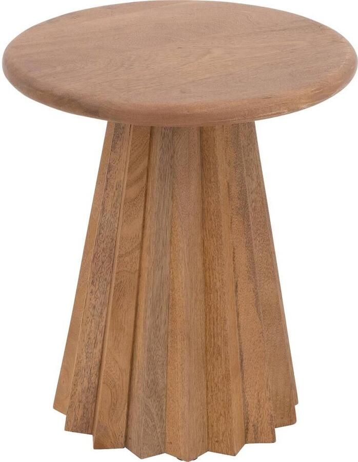 Goossens Felicia Bijzettafel Hout 40 x 44 x 40 cm Rond