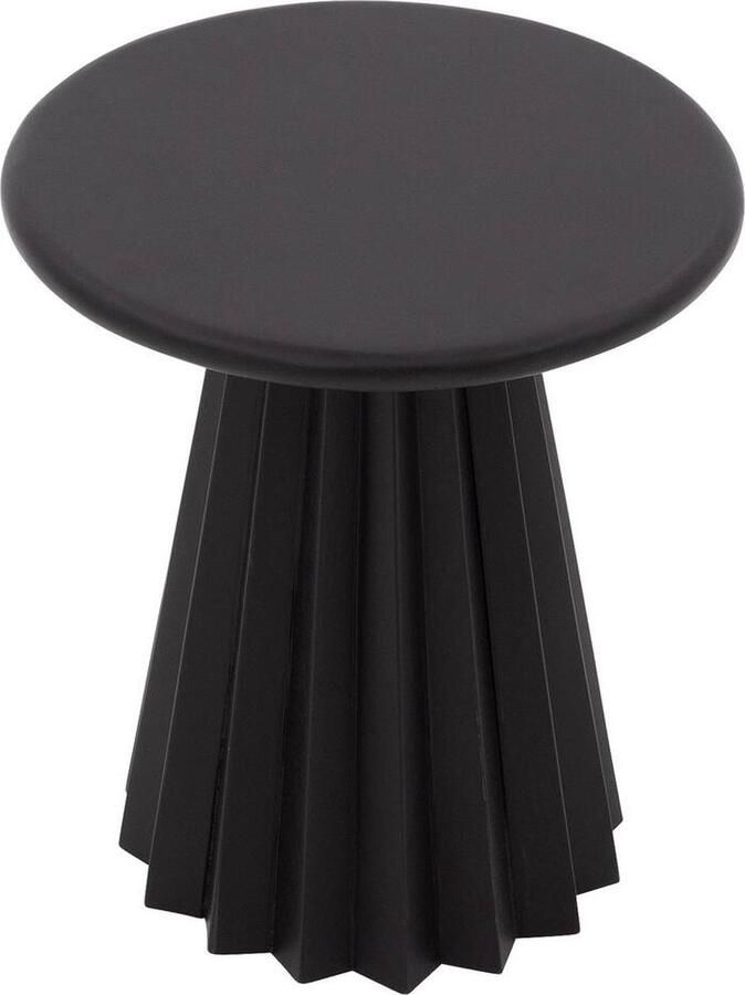 Goossens Felicia Bijzettafel Hout 40 x 44 x 40 cm Rond zwart