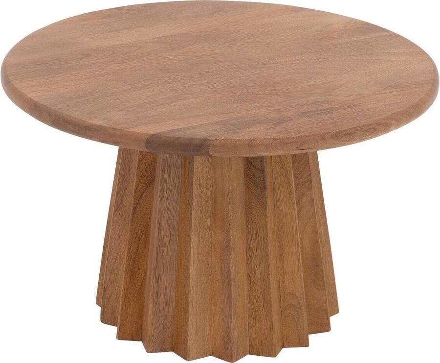Goossens Felicia Salontafel Hout 60 x 37 x 60 cm Rond bruin