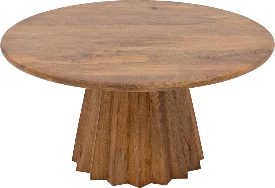Goossens Felicia Salontafel Hout 80 x 40 x 80 cm Rond bruin