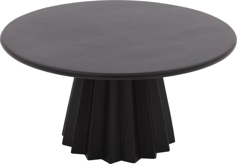 Goossens Felicia Salontafel Hout 80 x 40 x 80 cm Rond zwart