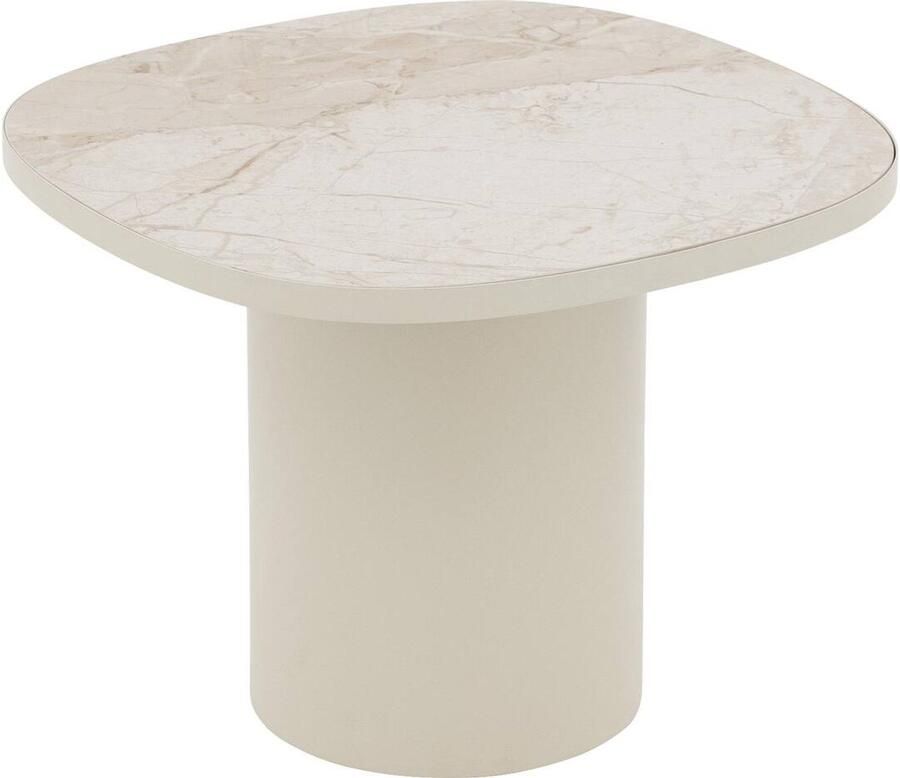 Goossens Fina Salontafel Keramiek 50 x 38 x 50 cm Vierkant beige