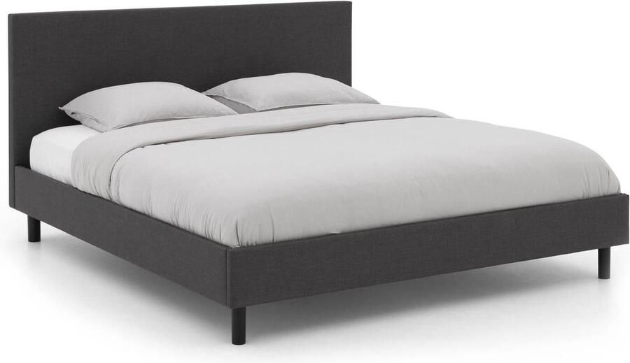 Goossens Gestoffeerd Bedframe Joker 180 x 200 cm Stof Theodore grey 2033