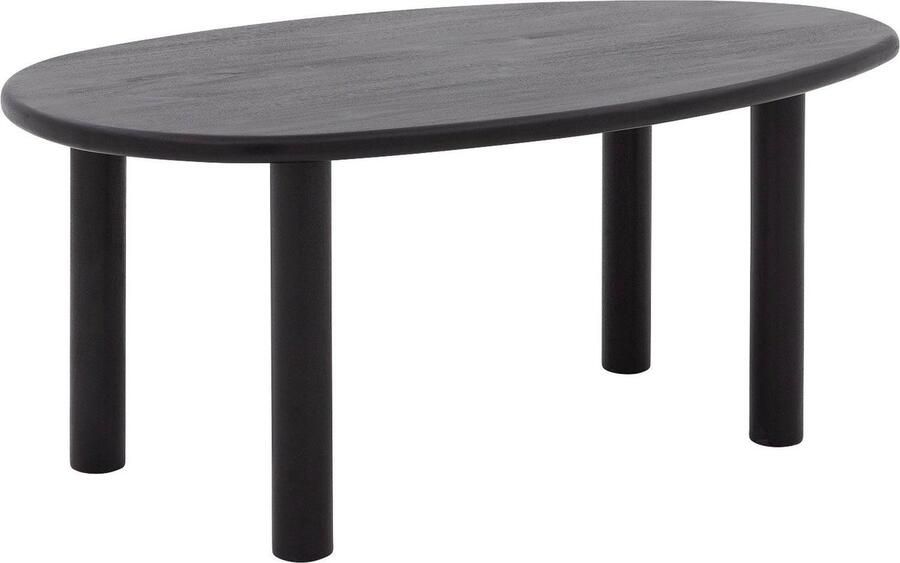 Goossens Henning Eettafel Hout 180 x 76 x 100 cm Rond zwart