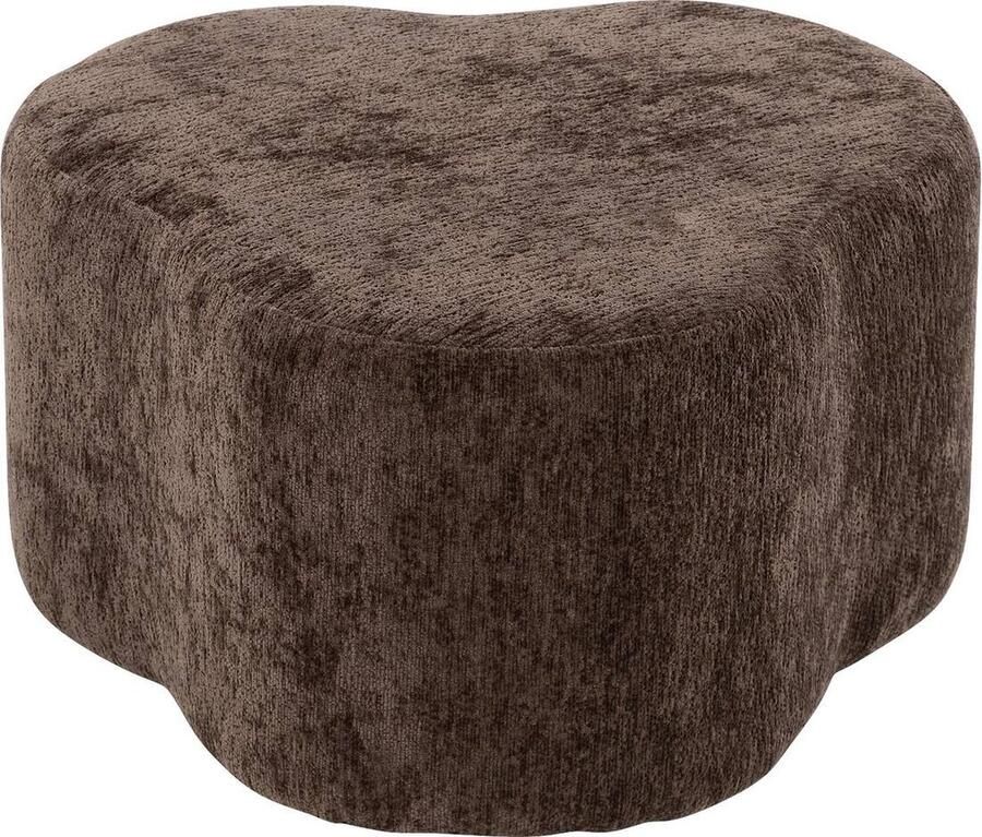 Goossens hocker Anneli in velours brique