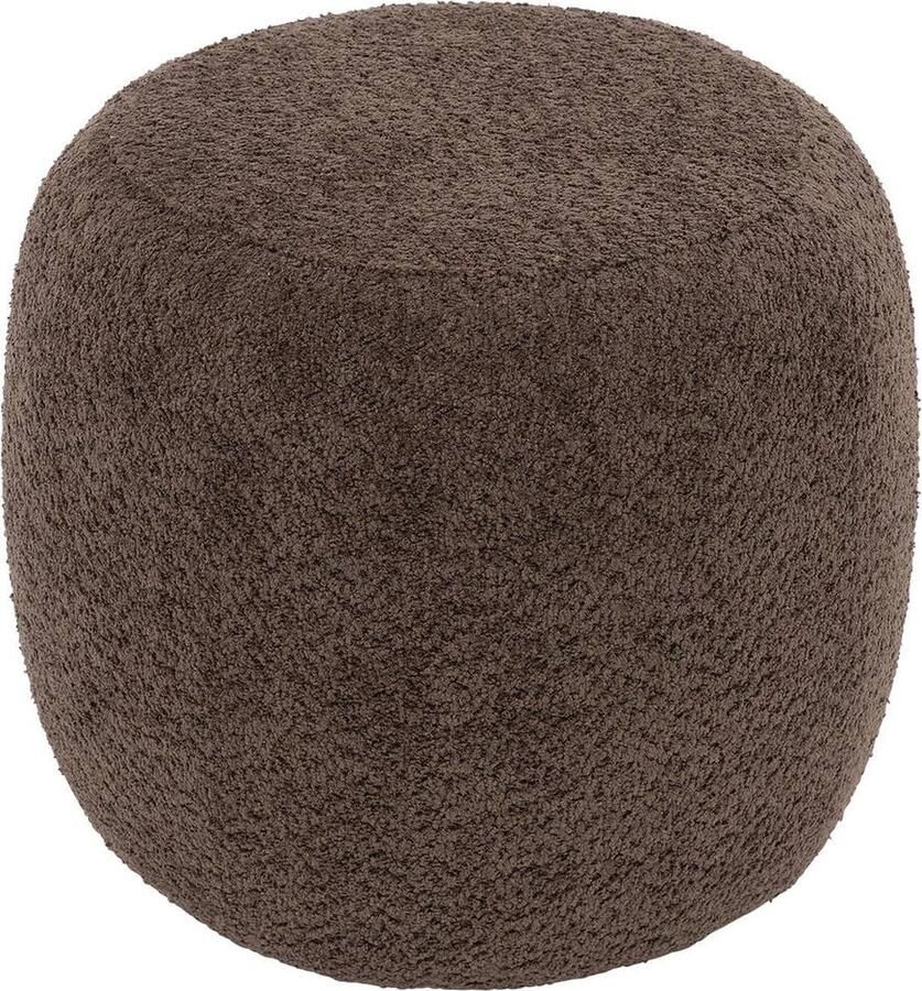 Goossens Lizz hocker Stof Bruin 45 x 43 x 45 cm