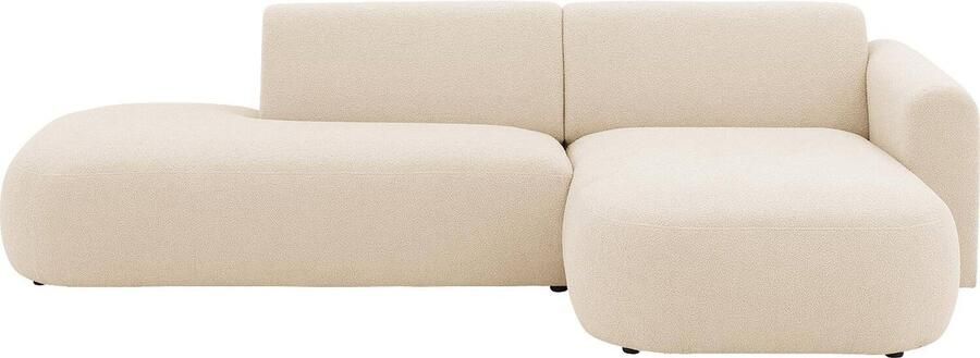 Goossens Basic Goossens Hoekbank Stof Wit 278 x 69 x 153 cm