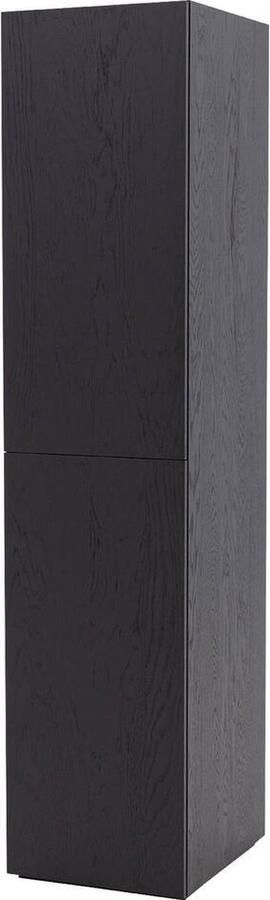 Goossens Kast Systeem Malaga Module 1 Links (naad Midden) 2x Draaideur Hout Zwart