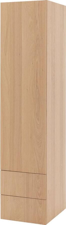 Goossens Kast Systeem Malaga Module 4 Links (2x Naad Beneden) 1x Draaideur En Ladenblok Hout Blank