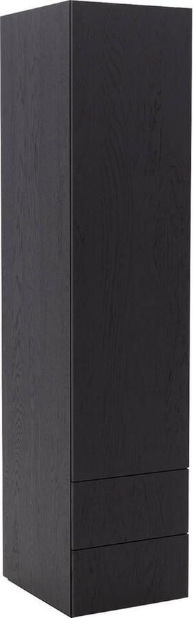 Goossens Kast Systeem Malaga Module 6 Rechts (2x Naad Beneden) 1x Draaideur En Ladenblok Hout Zwart