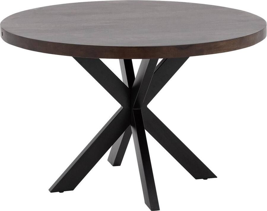 Goossens Lecce Eettafel Hout 120 x 76 x 120 cm Rond bruin