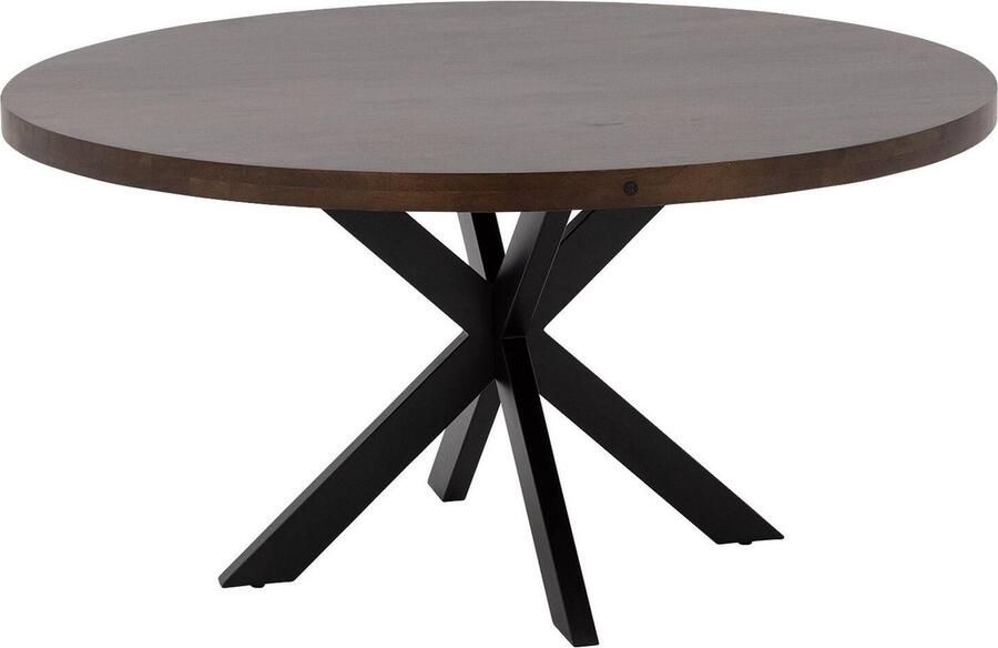 Goossens Lecce Eettafel Hout 150 x 76 x 150 cm Rond bruin