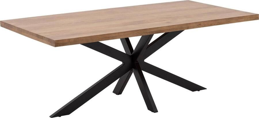 Goossens Lecce Eettafel Hout 200 x 76 x 100 cm Rechthoek bruin