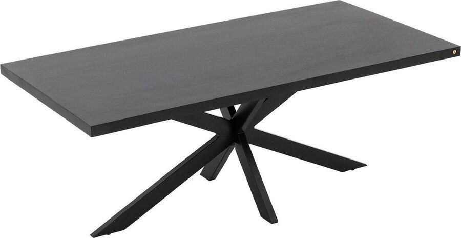 Goossens Lecce Eettafel Hout 200 x 76 x 100 cm Rechthoek zwart