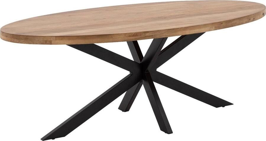 Goossens Lecce Eettafel Hout 210 x 76 x 100 cm Ovaal