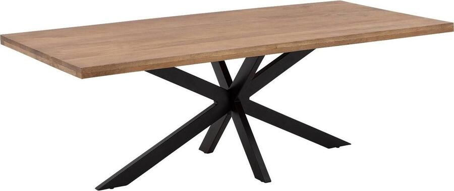 Goossens Lecce Eettafel Hout 220 x 76 x 100 cm Rechthoek bruin