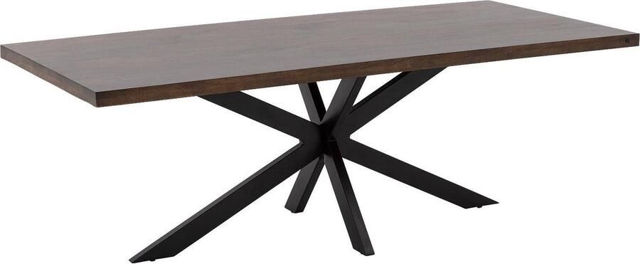 Goossens Lecce Eettafel Hout 220 x 76 x 100 cm Rechthoek bruin