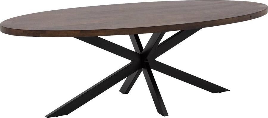 Goossens Lecce Eettafel Hout 240 x 76 x 110 cm Ovaal