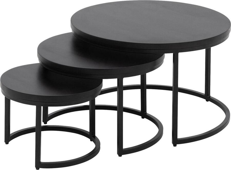 Goossens Lenngard Salontafel Hout 73 x 44 x 73 cm Rond