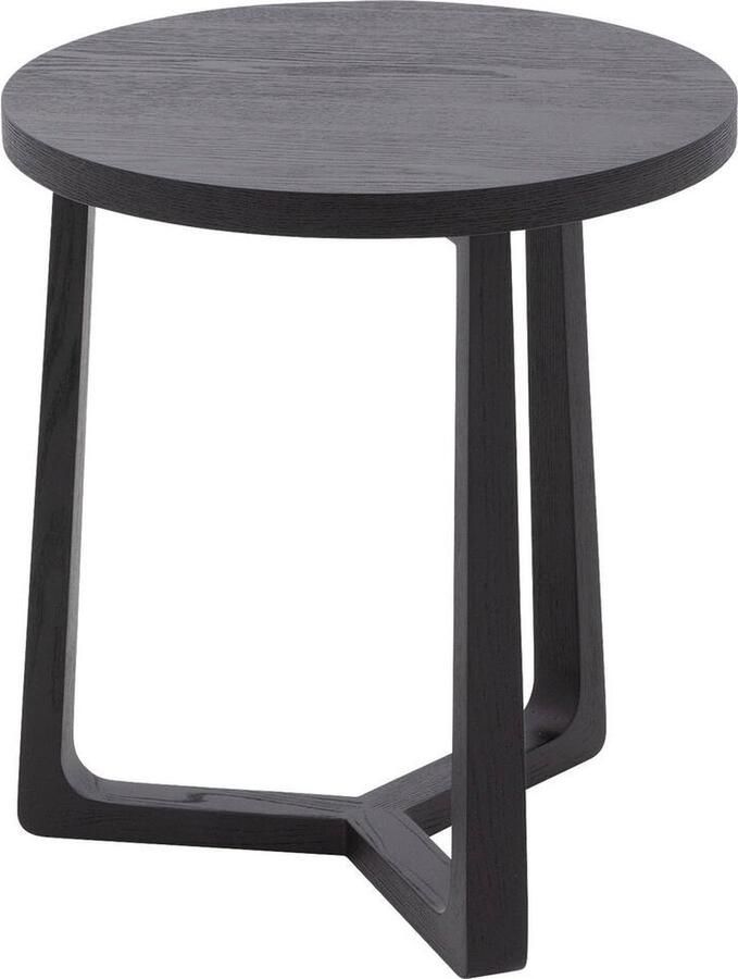 Goossens Luciano Salontafel Hout 50 x 55 x 50 cm Rond zwart