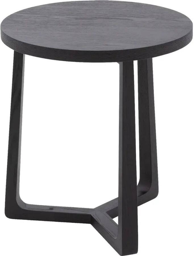 Goossens Luciano Salontafel Hout 50 x 55 x 50 cm Rond zwart - Foto 1