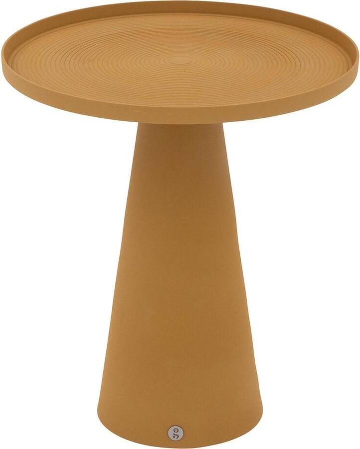 Goossens Maiken Salontafel Aluminium 43 x 49 x 43 cm Rond geel