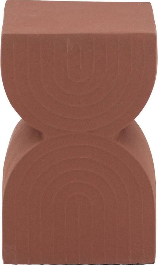 Goossens Mikkel Bijzettafel Aluminium 31 x 47 x 31 cm Vierkant oranje