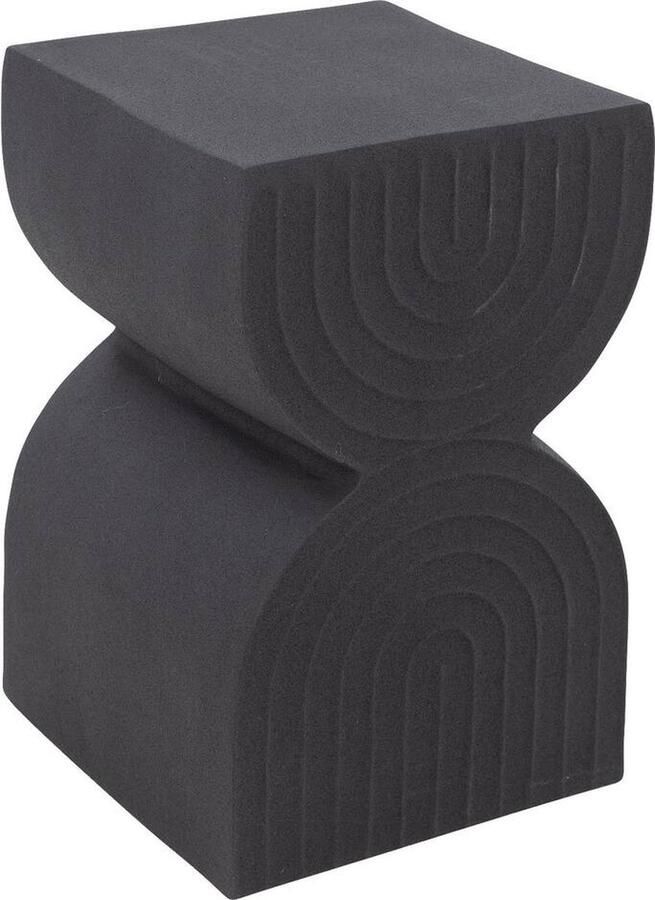 Goossens Mikkel Bijzettafel Aluminium 31 x 47 x 31 cm Vierkant zwart