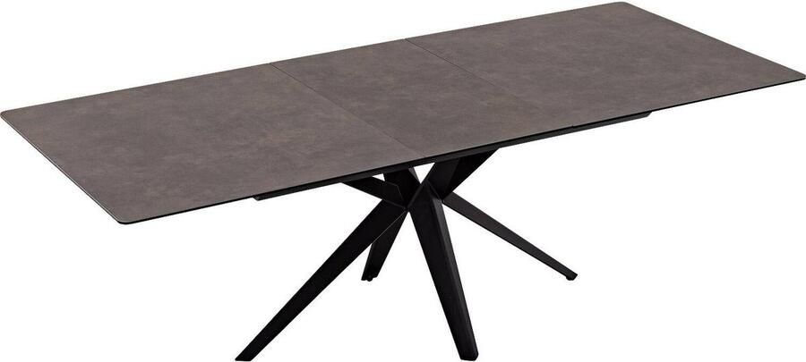 Goossens Milena Eettafel Keramiek 160 x 76 x 100 cm Rechthoek grijs - Foto 2