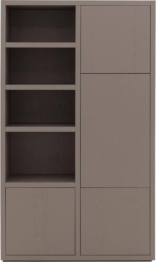 Goossens Opbergkast Barcelona 4 Deuren 4 Open Vakken Hout Bruin