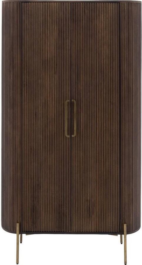 Goossens Opbergkast Dagmar 2 Deuren Hout Bruin