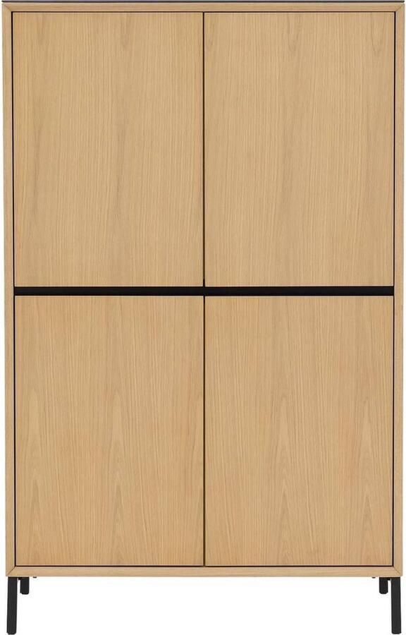 Goossens Opbergkast Mundi 4 Deuren Hout Wit