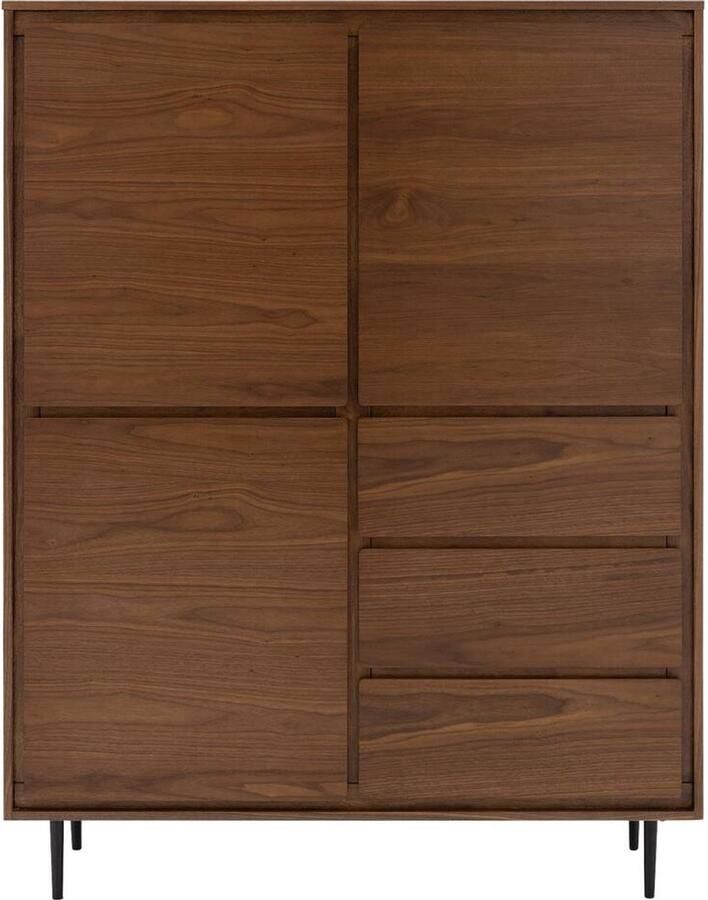 Goossens Opbergkast Trani 3 Deuren 3 Laden Hout Bruin