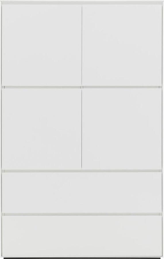 Goossens Opbergkast Vision 4 Deuren 2 Laden Wit