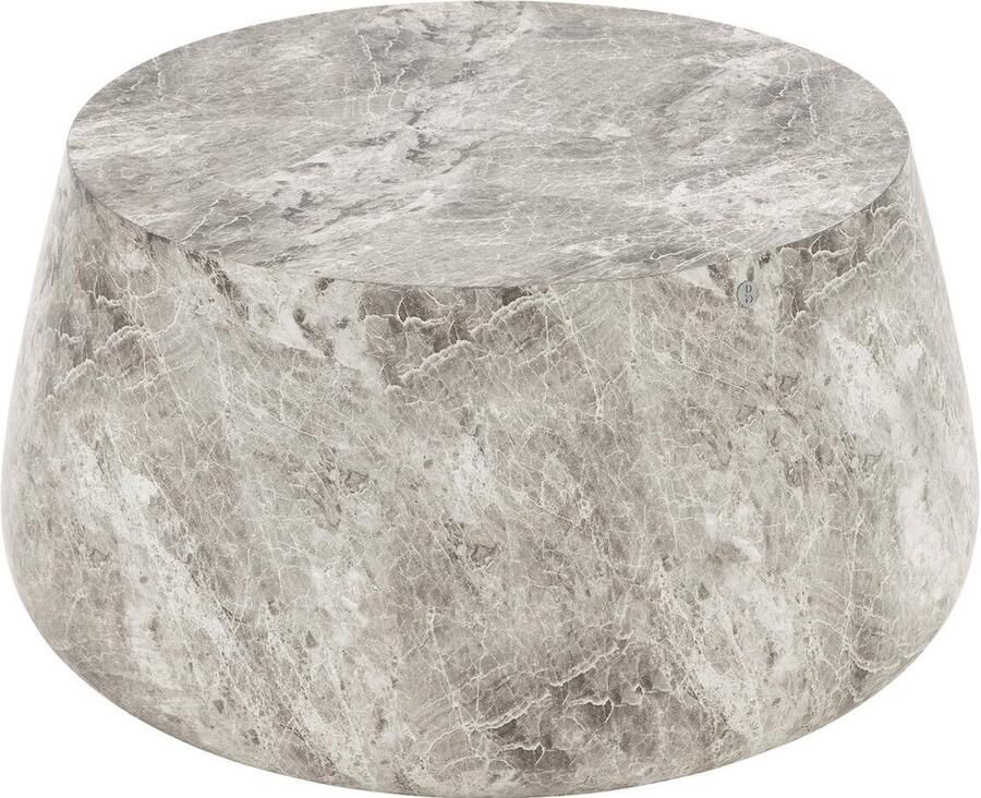 Goossens Orsta Salontafel Glasvezelbeton 80 x 45 x 80 cm Rond grijs